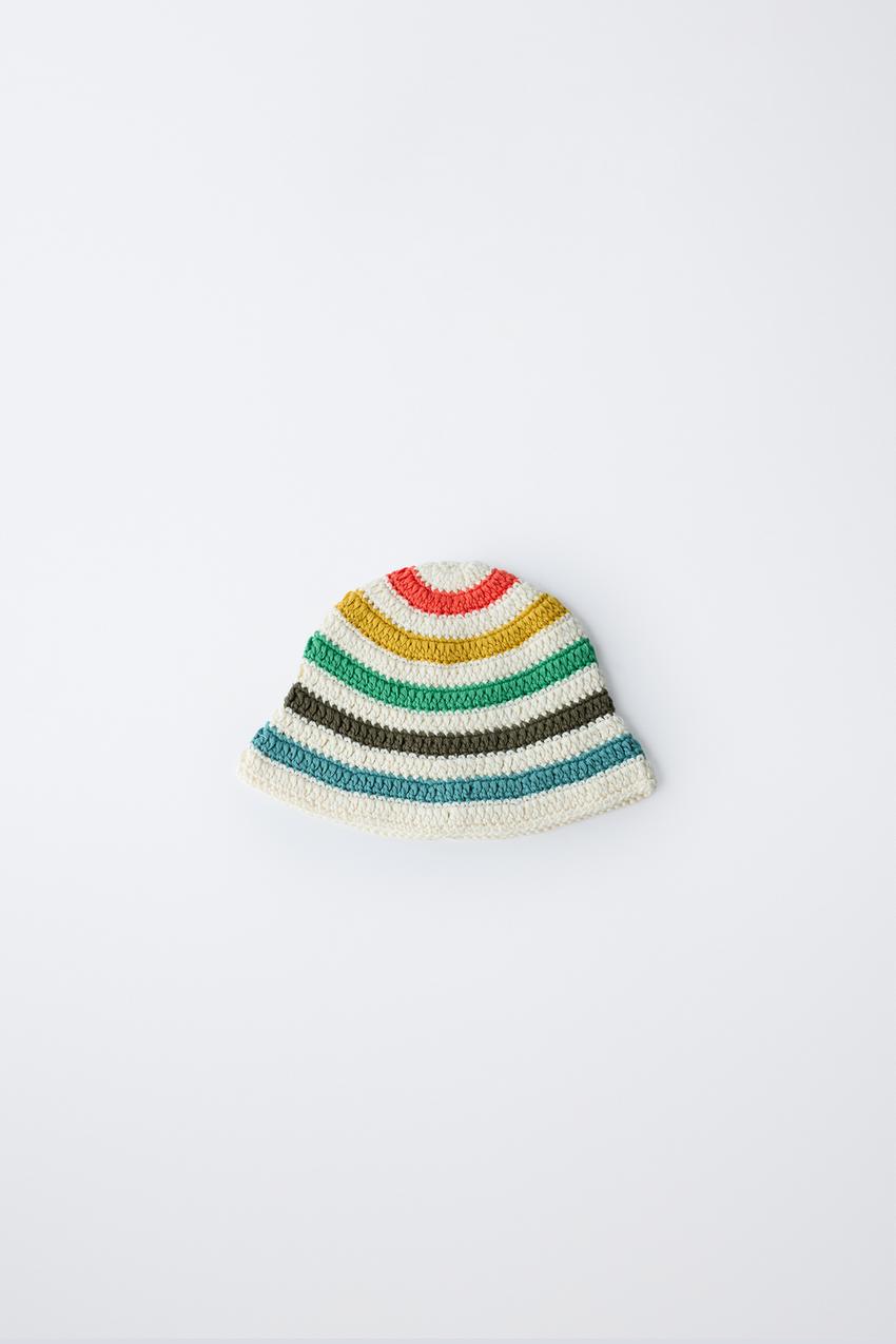 STRIPED CROCHET HAT - Multicolored | ZARA United States