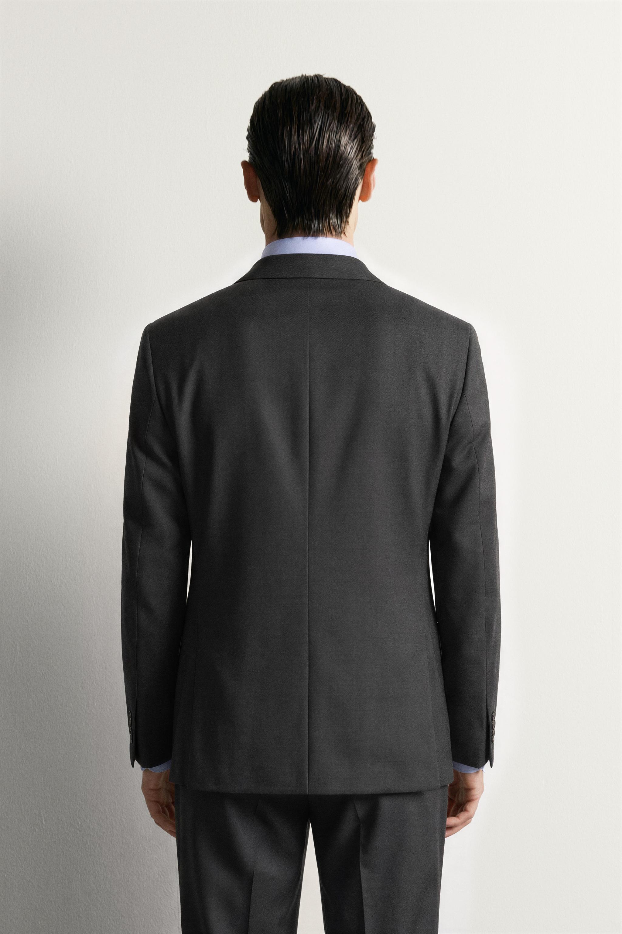 Мужские пиджаки Zara 100% WOOL SUIT BLAZER — фото 3