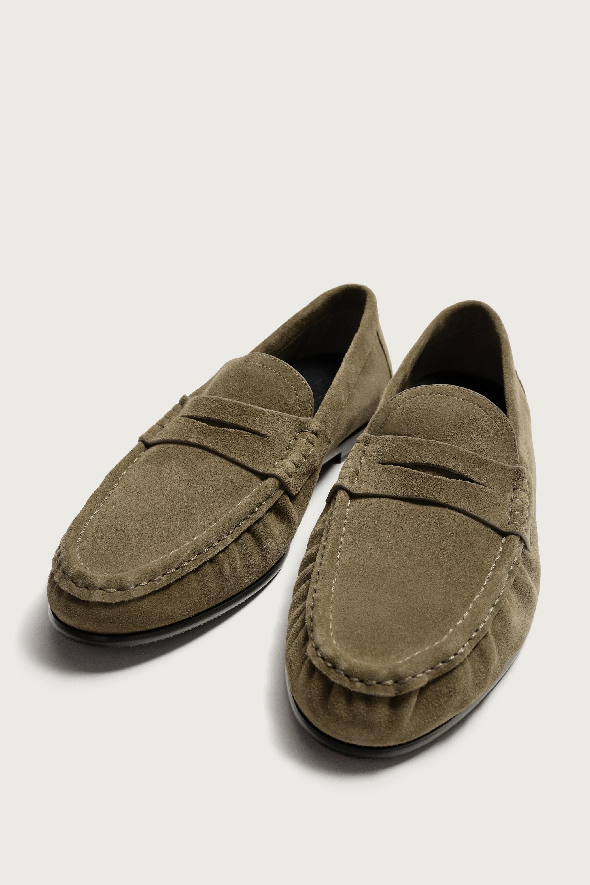 Мужские туфли Zara LEATHER PENNY LOAFERS — фото 5