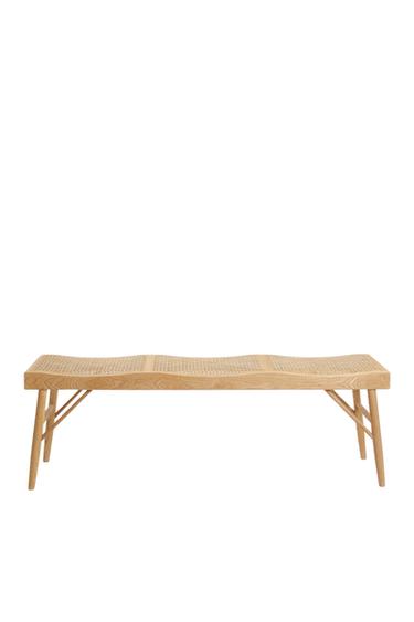 BANCO MADERA Y RATÁN - Beige claro de Zara