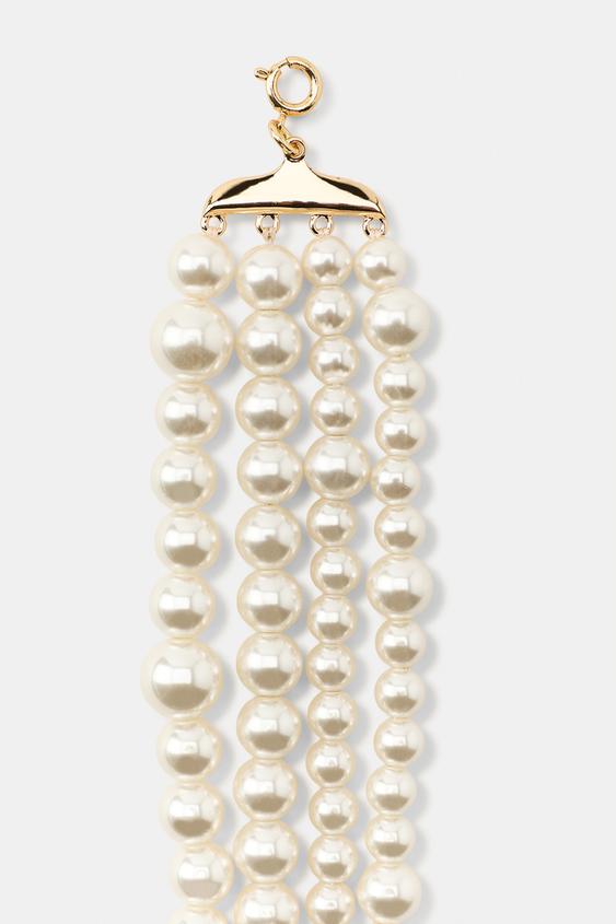 FAUX PEARL CHOKER NECKLACE - 109 by Zara - Image 3