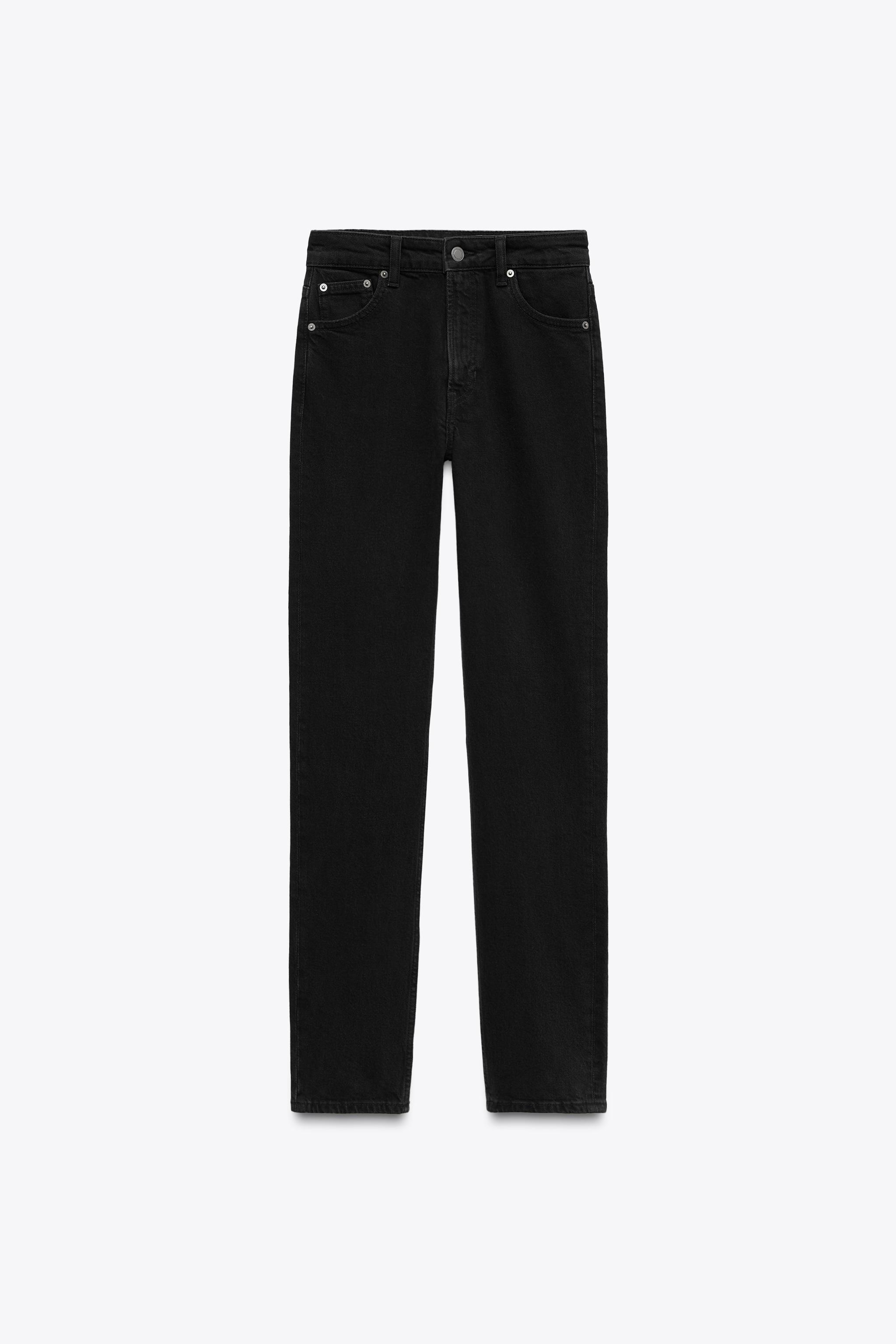 ZARA ザラ ハイウエストテーパードスキニーデニム ブラック USA