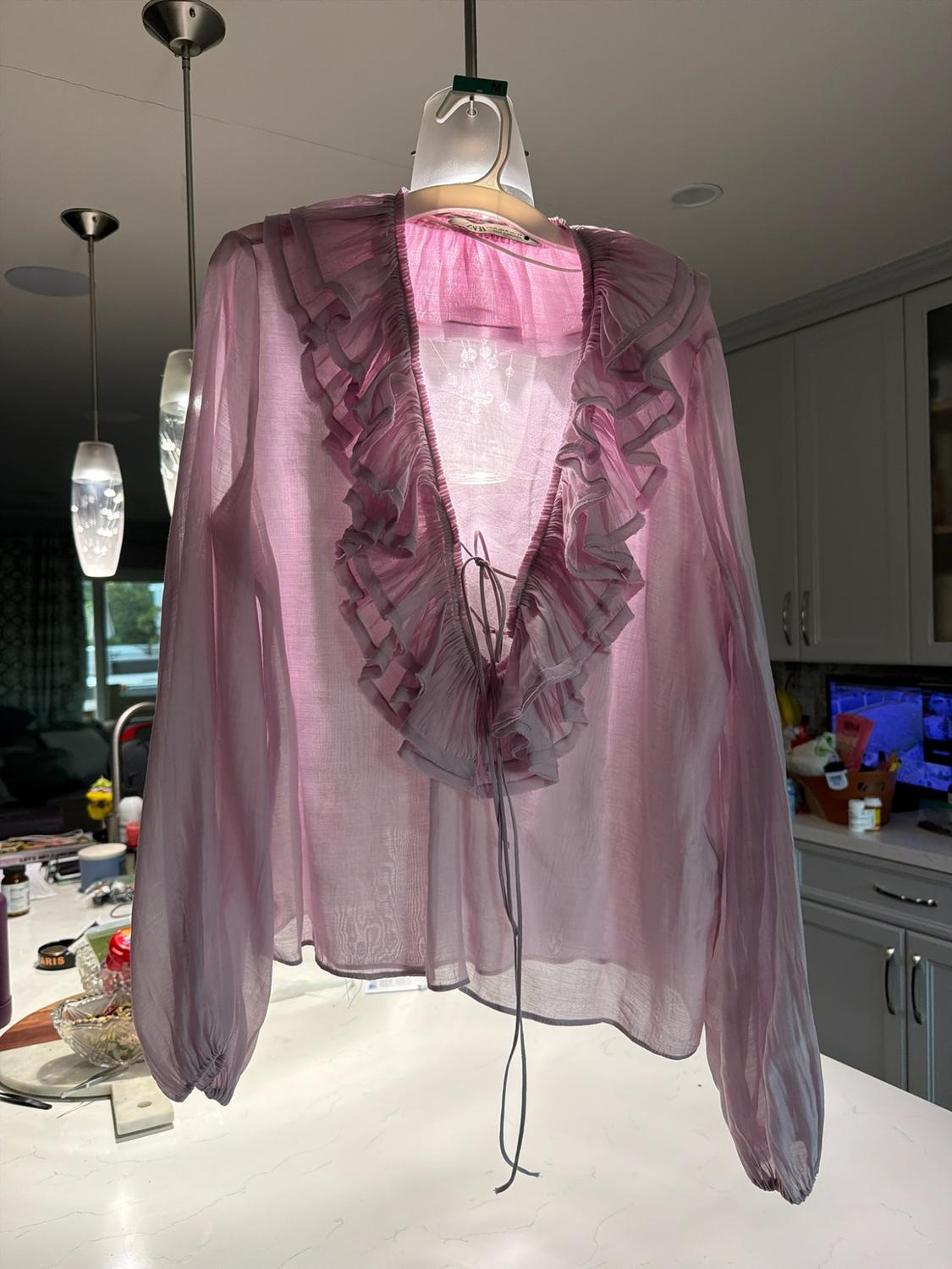 RUFFLED BLOUSE ZW COLLECTION - Image 4