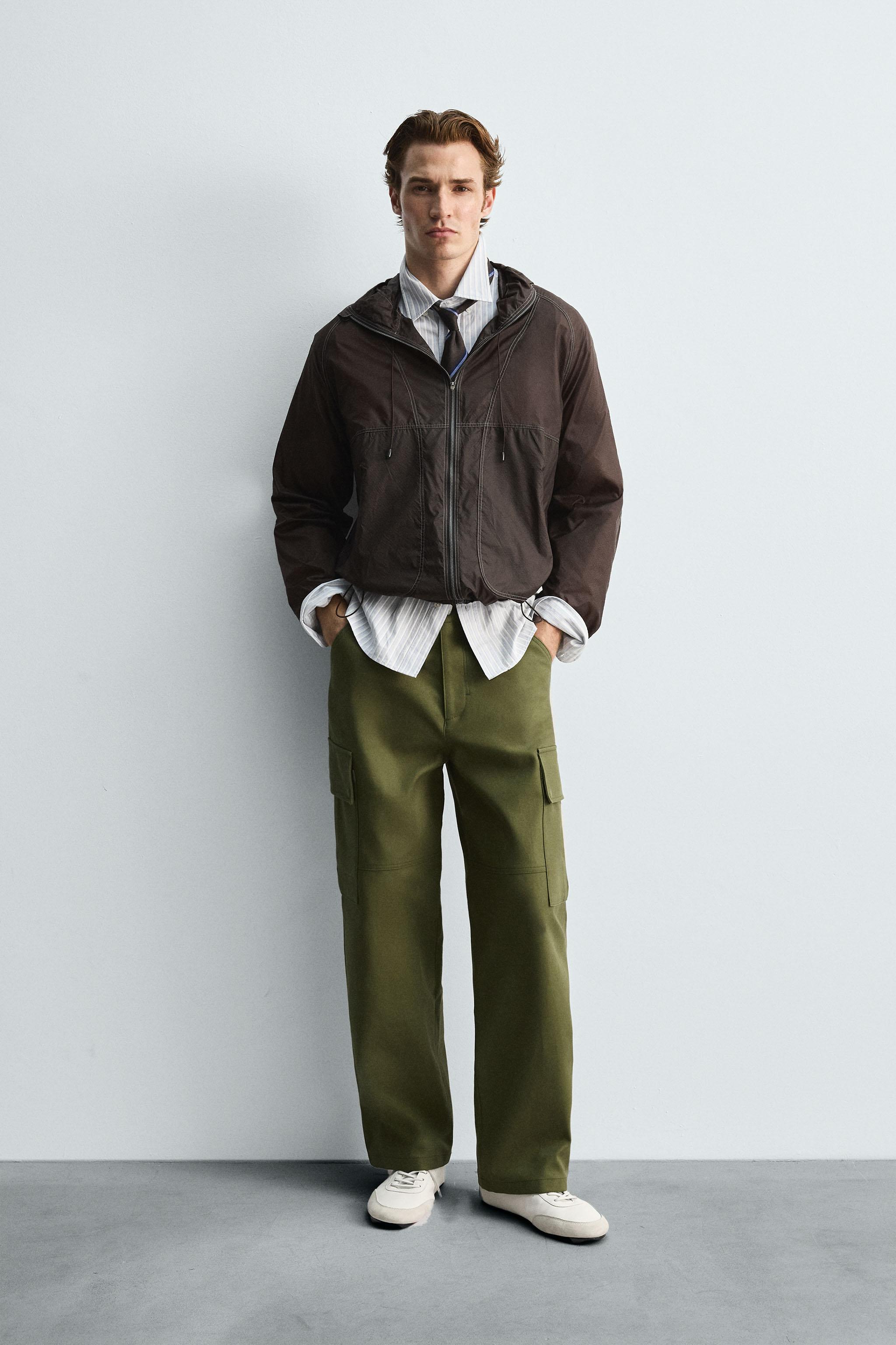 ZARA ダークブラウン ジャケット LIMITED EDITION WINDBREAKER JACKET - Brown | ZARA United States