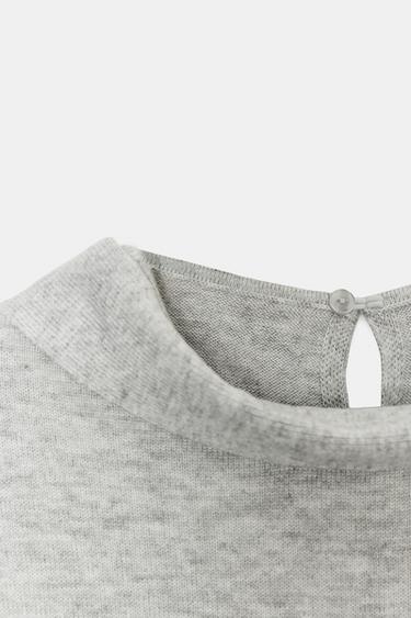 KNIT VEST WITH BOW - Light grey by Zara - Image 5