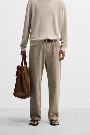 SLIM FIT STRAIGHT-LEG JEANS - Earth by Zara