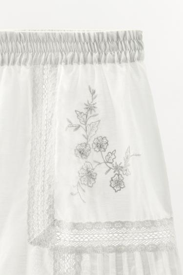 LIMITED EDITION EMBROIDERED LACE BERMUDA SHORTS - Oyster-white by Zara - Image 5