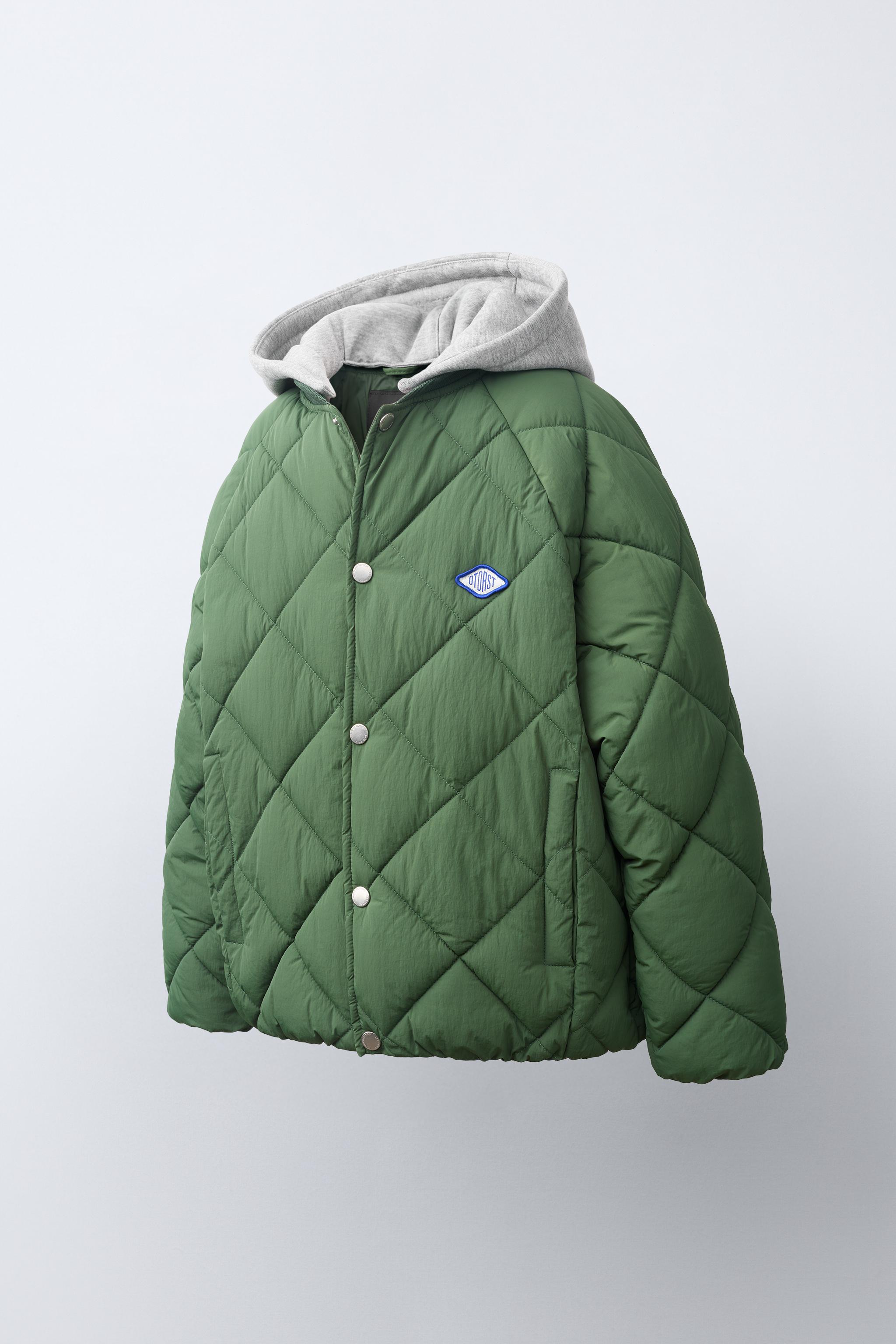 EMBROIDERED PUFFER JACKET WITH DETACHABLE HOODIE