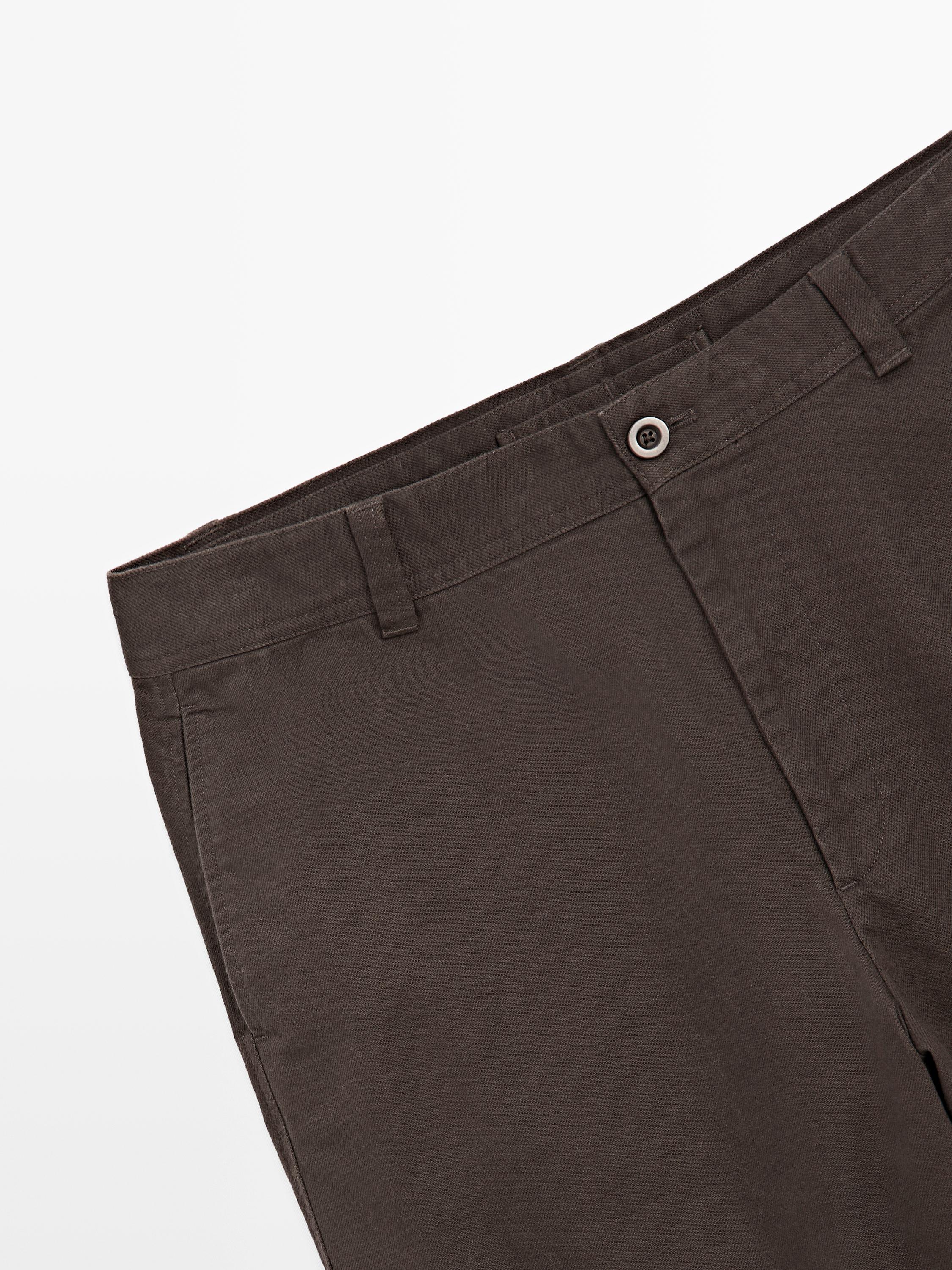 100% cotton wide-leg trousers