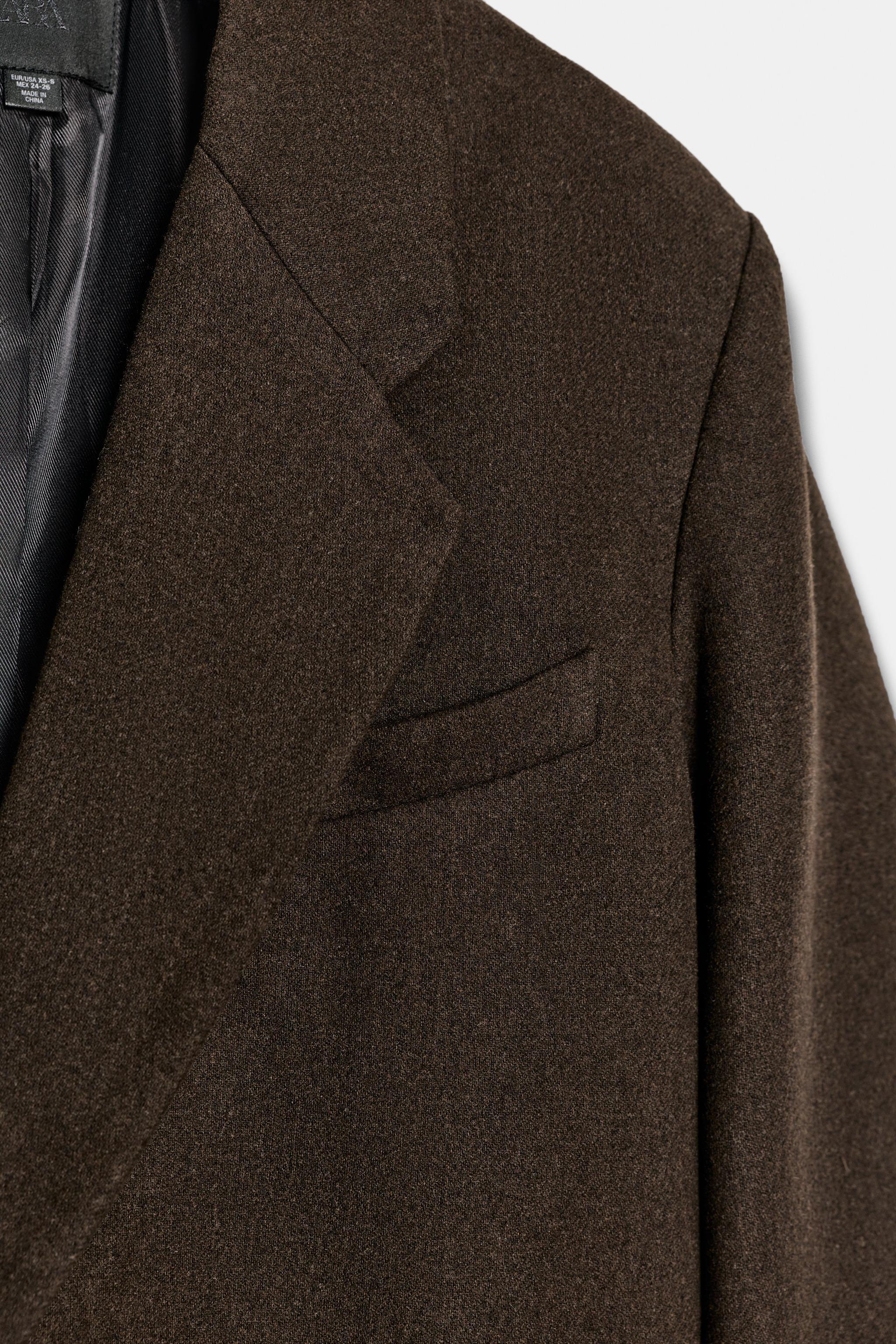 DOUBLE-BREASTED BLAZER WITH SHOULDER PADS