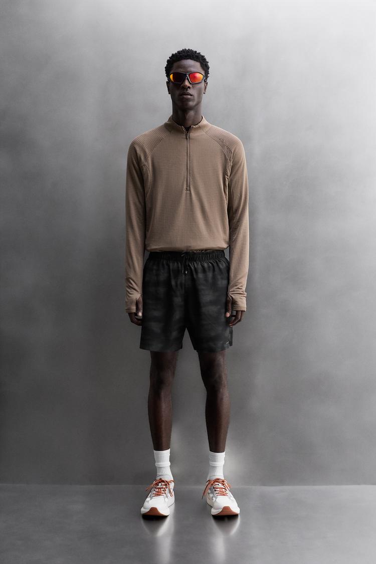 ZARA PERFORATED 5" RUNNING SHORTS