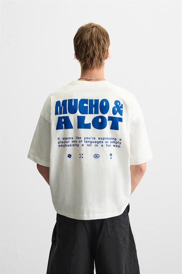 T-SHIRT À INSCRIPTION IMPRIMÉE - Blanc de Zara - Image 2