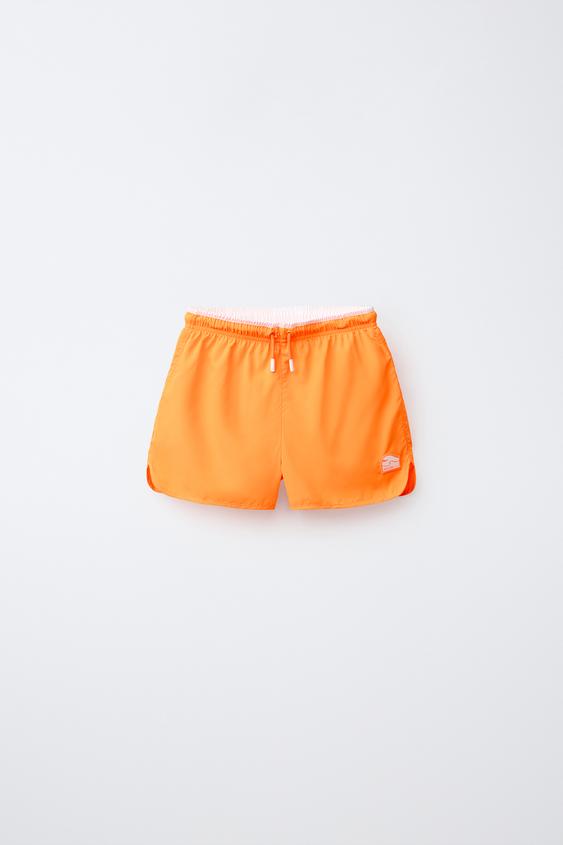 6-14 YEARS/ QUICK-DRY SWIM SHORTS - Neon orange by Zara - Image 0