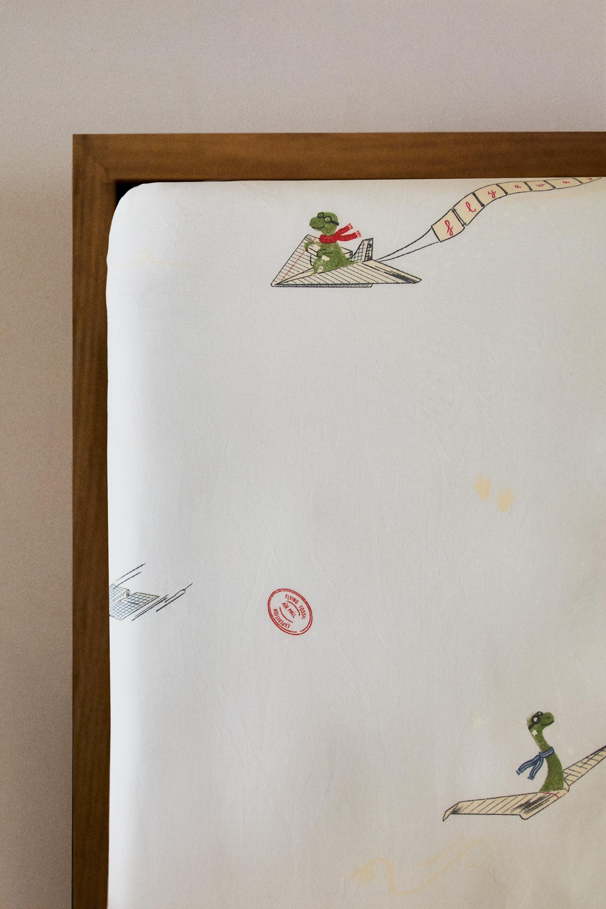 DRAP-HOUSSE ENFANT DINOSAURES