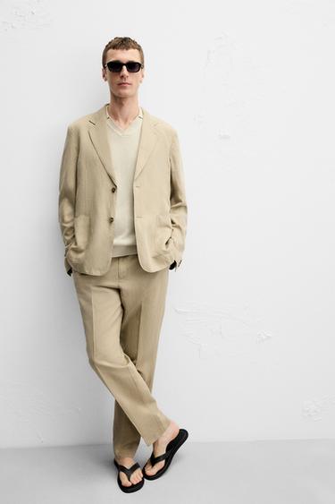 PANTALON DE COSTUME DÉLAVÉ - Beige de Zara - Image 5