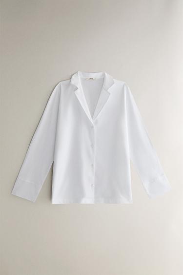 COTTON SHIRT - أبيض الخاص بـ Zara