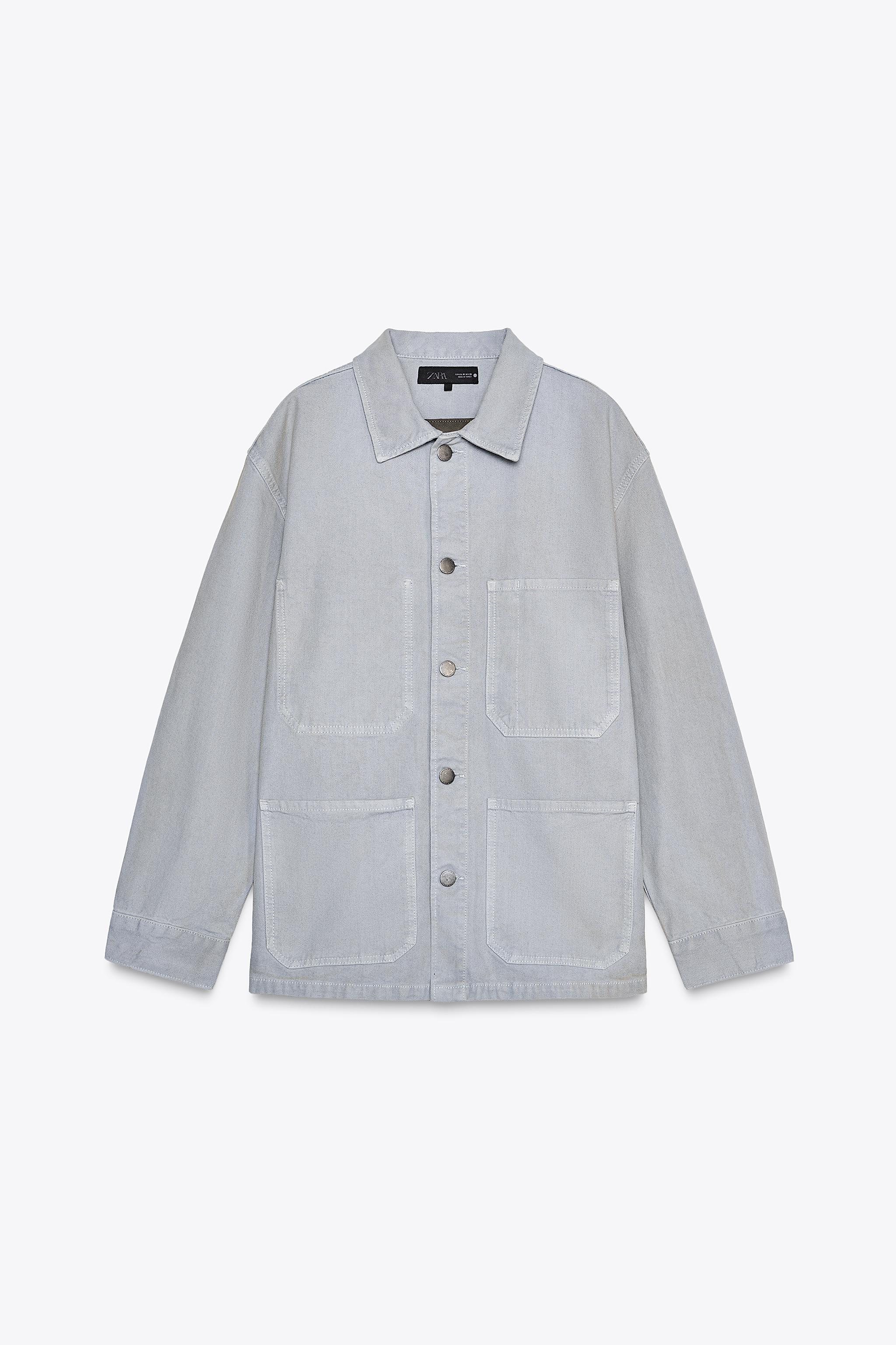 ZARA - ねぎ Zara Tops | Nwt Zara Cropped Poplin Shirt Light Green