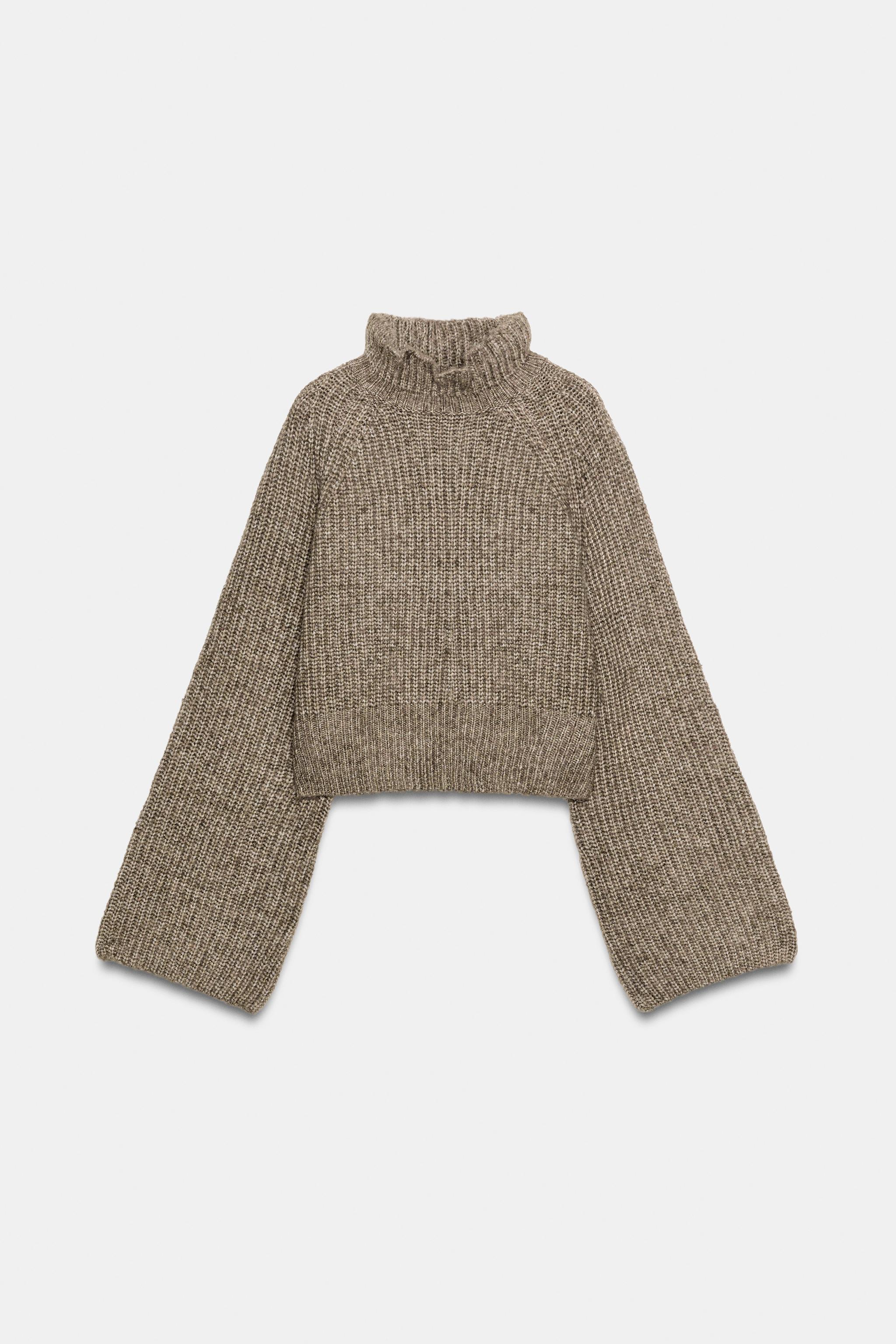 HIGH NECK KNIT JUMPER - Beige | ZARA South Africa