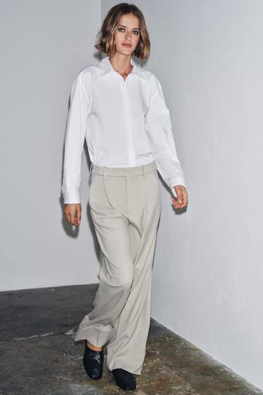 ШТАНИ ZW COLLECTION ІЗ ЗАЩІПАМИ - Беж Zara - Зображення 0