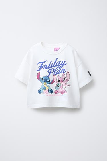 STITCH & ANGEL © DISNEY PRINT T-SHIRT - White by Zara