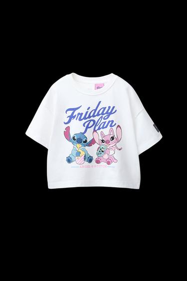 CAMISETA ESTAMPADA STITCH & ANGEL © DISNEY - Blanco de Zara - Imagen 0
