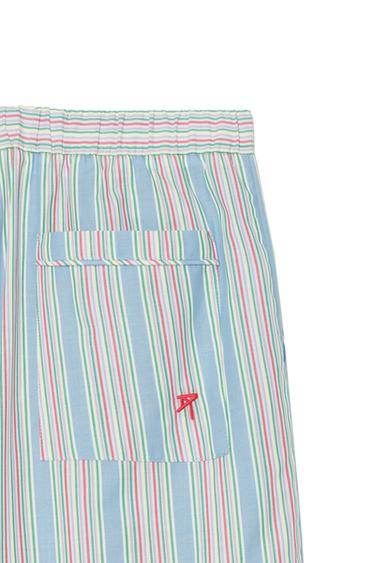 PANTALON DÉCONTRACTÉ EN JACQUARD À RAYURES - Bleu clair de Zara - Image 5