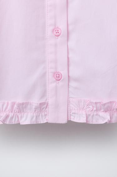 RUFFLED HEM SHIRT - Pink by Zara - Image 3