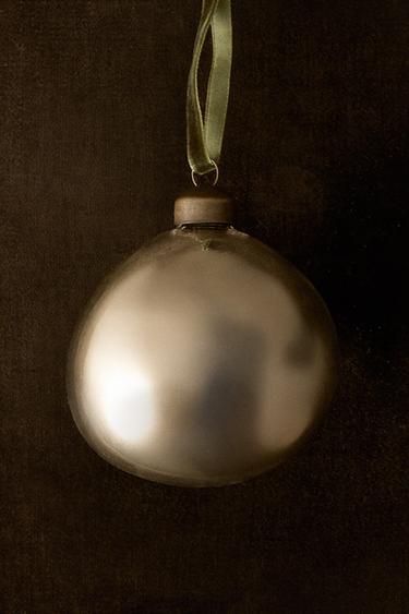 IRREGULAR BOROSILICATE CHRISTMAS TREE BAUBLE — Silver 1