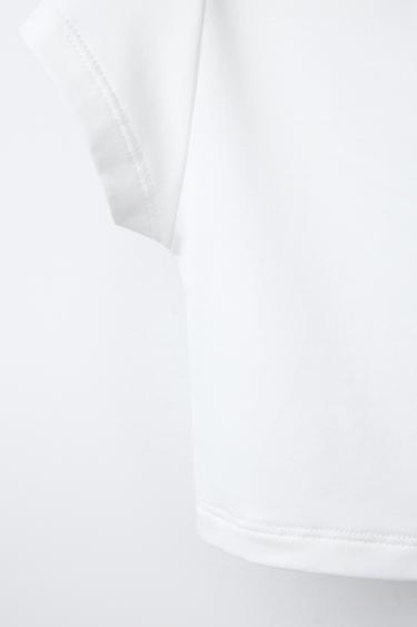 PLAIN STRETCHY CROP TOP - White by Zara - Image 3