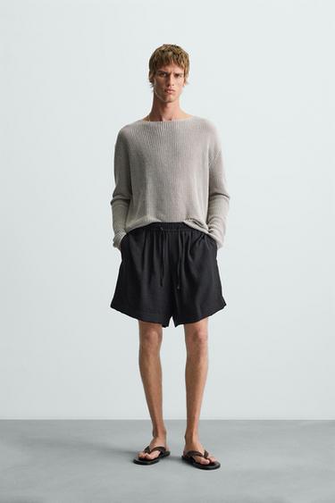 BERMUDA FLUIDA RELAXED FIT - Azul de Zara - Imagen 0