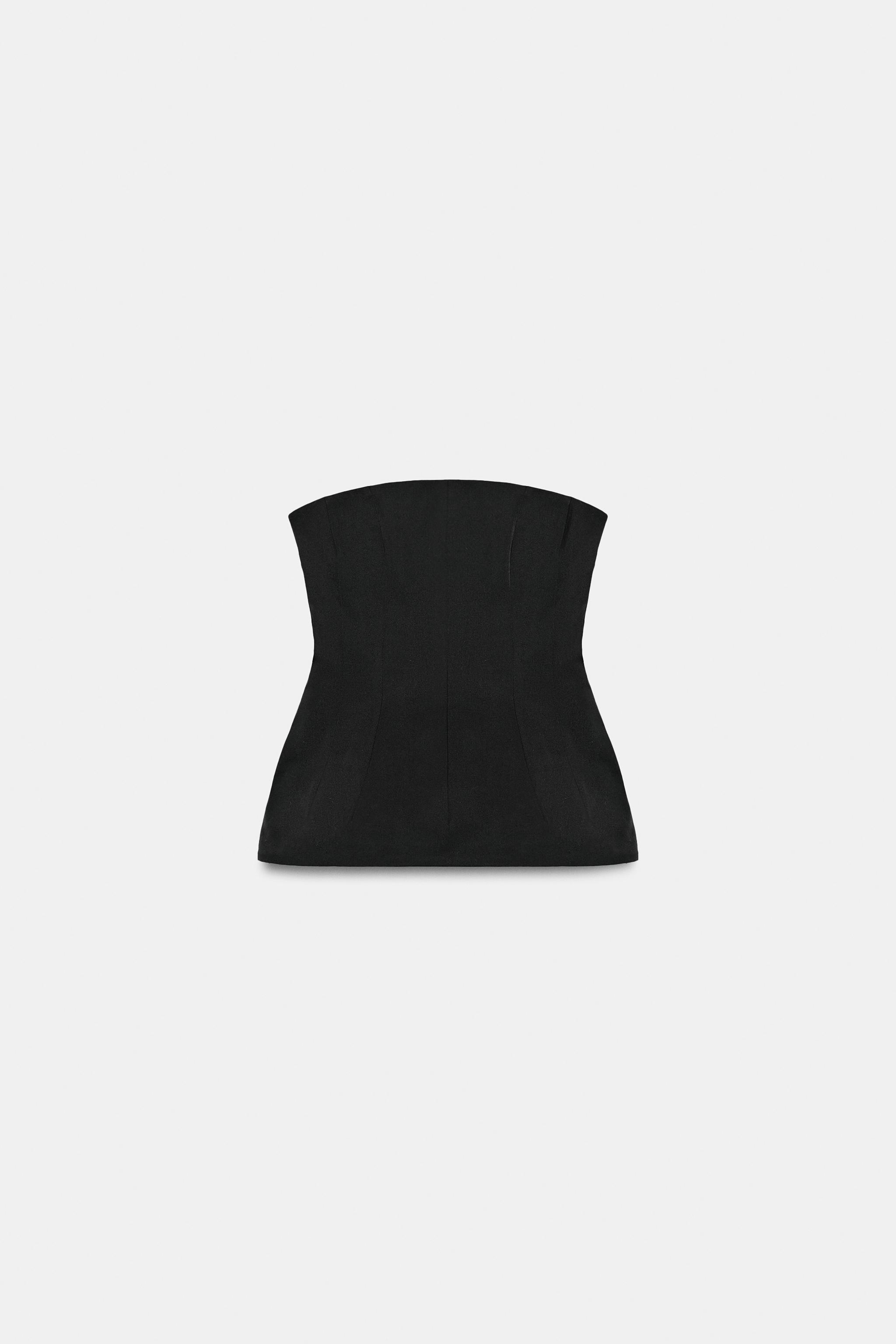 Zara ZW COLLECTION STRAPLEZ ÜST görsel 5