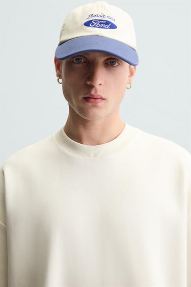 SUDADERA INTERLOCK TÉCNICA - Blanco roto de Zara