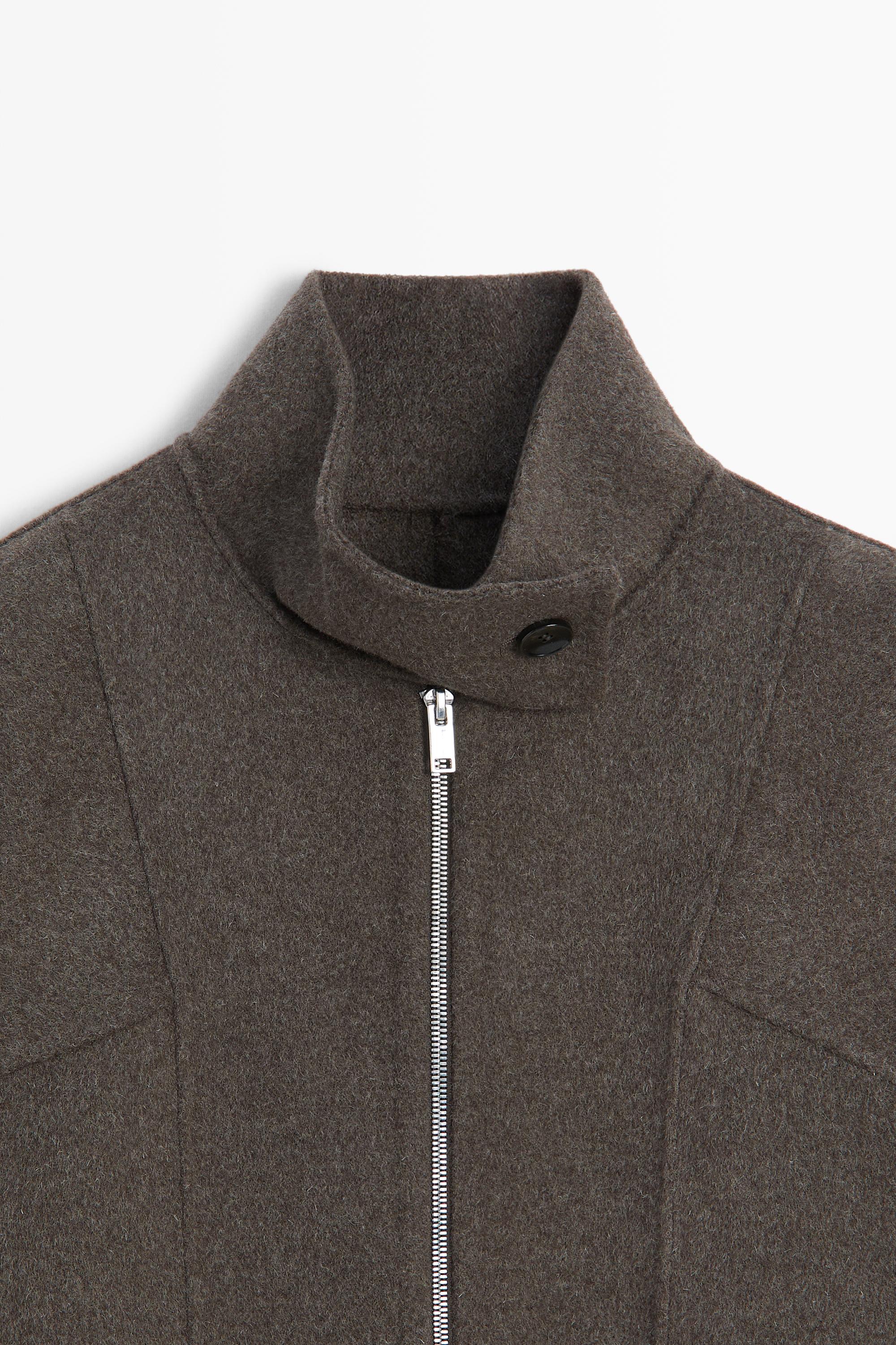 Blouson bomber en mélange de laine