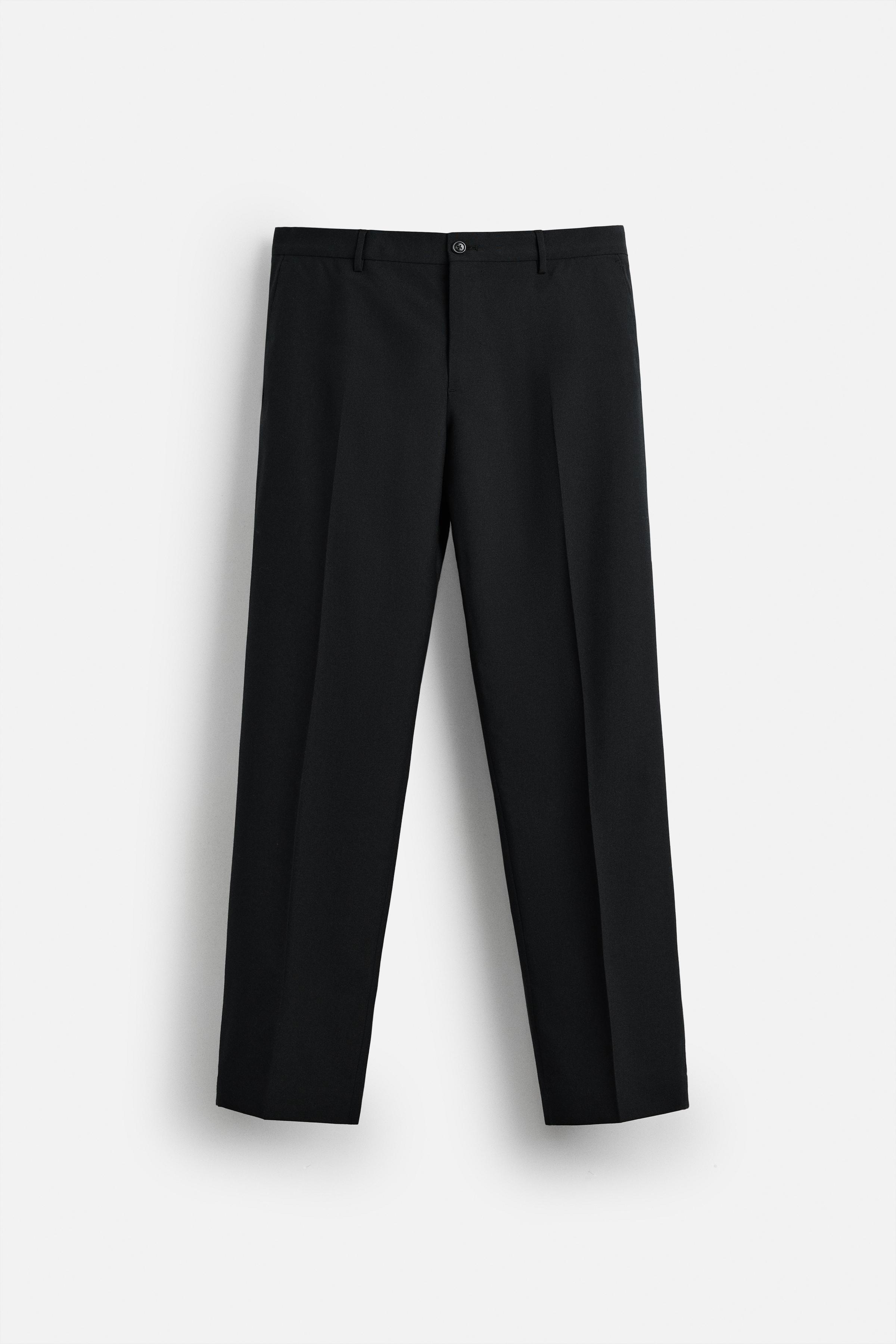 ZARA MAN オリジンズ ストレートフィット ウールスーツパンツ