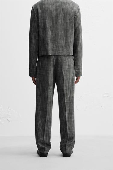 PANTALON TEXTURÉ ÉDITION LIMITÉE - Blanc / Noir de Zara - Image 2