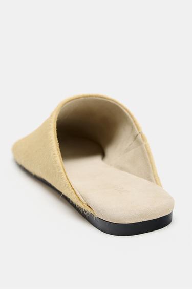 MULES EN CUIR ÉDITION LIMITÉE - Blanc écru de Zara - Image 5