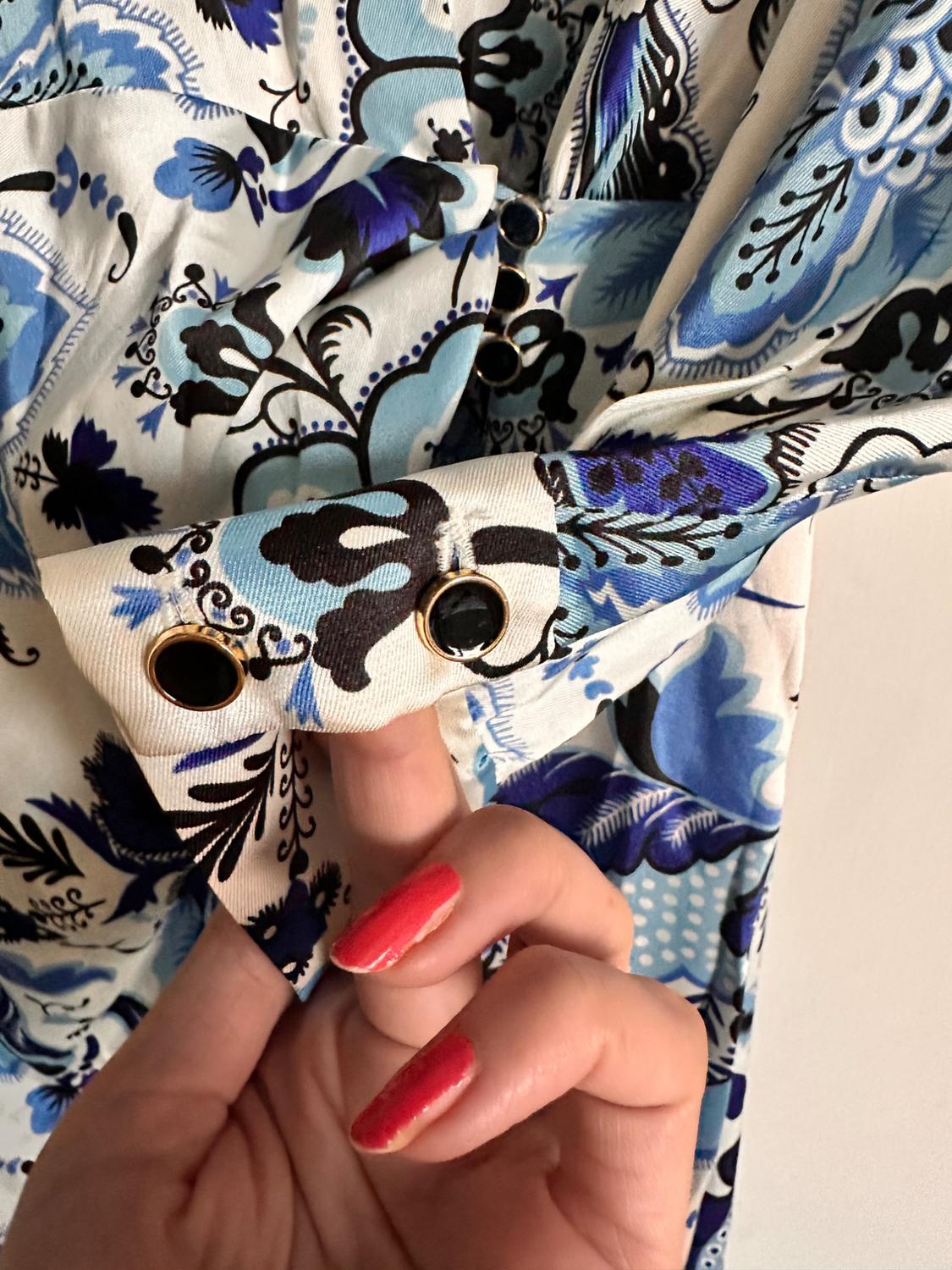 CROSSOVER DRESS WITH FLORAL PRINT - Image 9