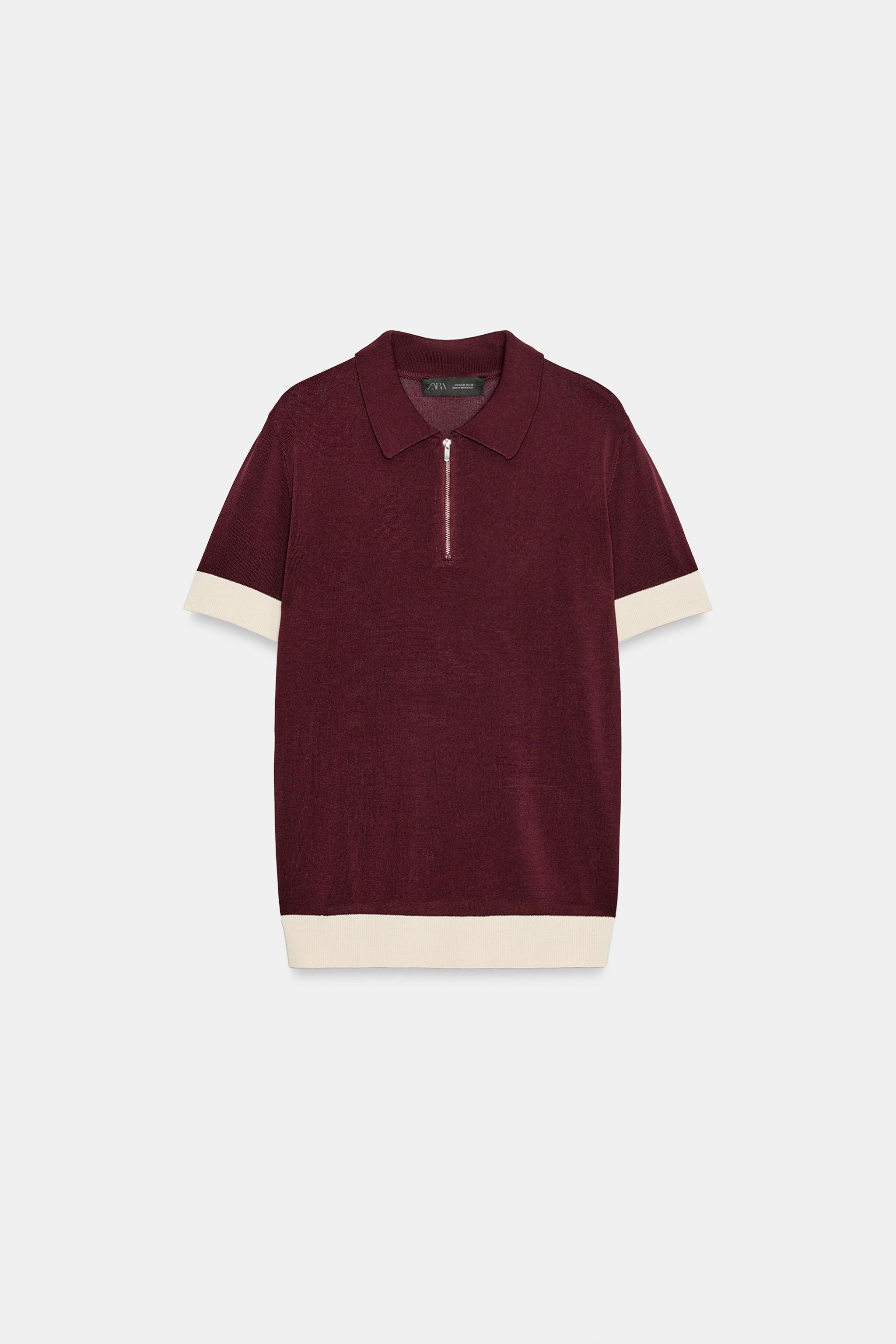 Женские рубашки Zara KNIT ZIP POLO SHIRT — фото 6