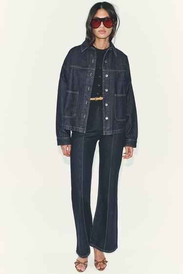 JEAN Z1975 ÉVASÉ TAILLE HAUTE - Bleu de Zara