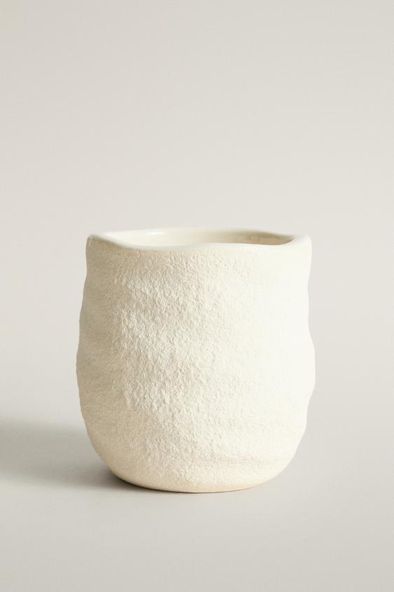 PORTA-ESCOVA DE DENTES DE CERÂMICA COM TEXTURA - Cru da Zara - Imagem 0