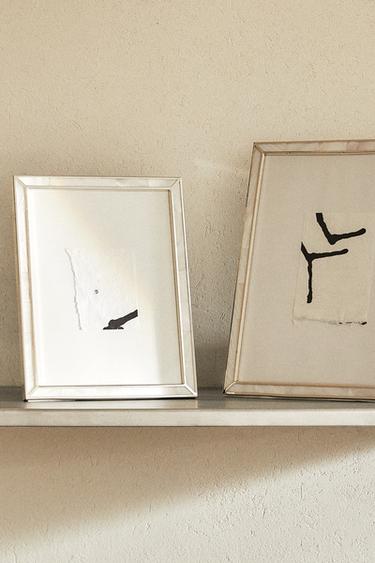 FINE-EDGE MOTHER-OF-PEARL PHOTO FRAME - White by Zara