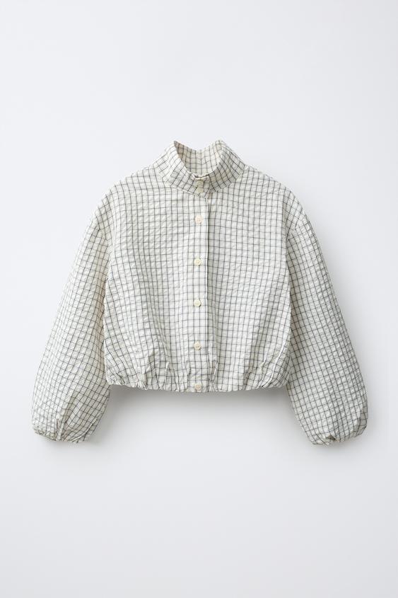 CHECK BALLOON SHIRT - Ecru / Black by Zara - Image 0