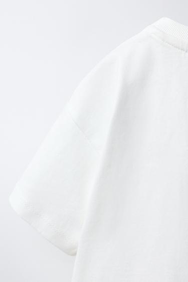 T-SHIRT WITH WAVY HEART - White by Zara - Image 3
