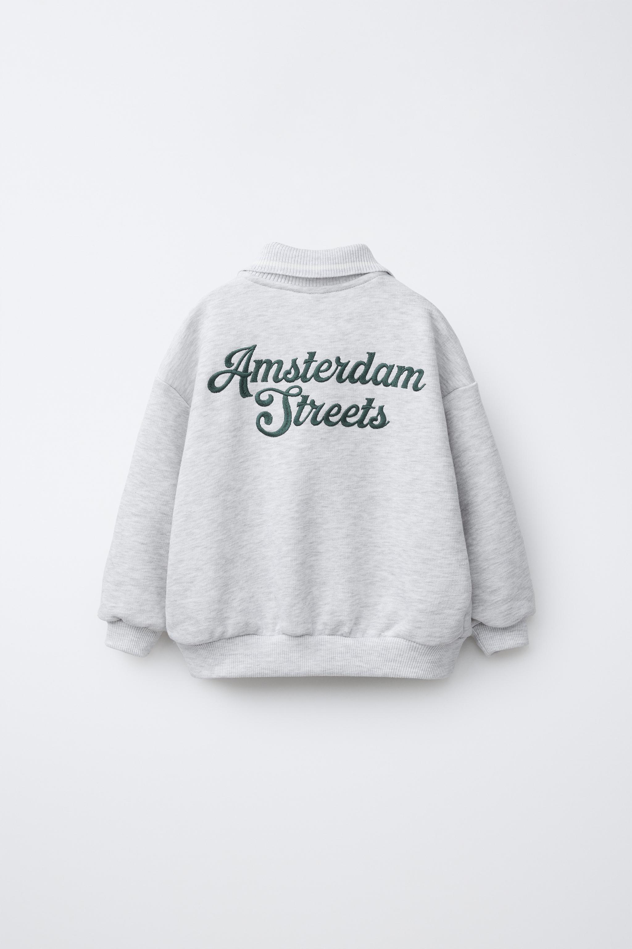 EMBROIDERED LABEL POLO SWEATSHIRT