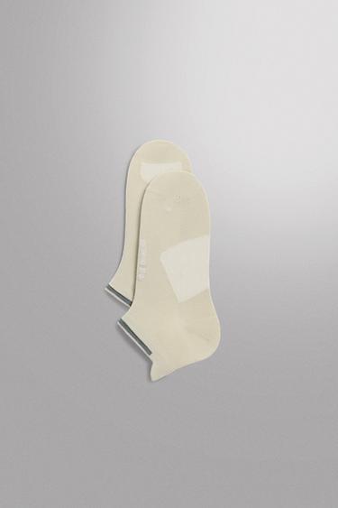 Zara TWO-PACK OF TECHNICAL TRAINING SOCKS - Mid-ecru