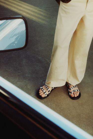 ANIMAL PRINT LEATHER SANDALS - Black by Zara - Image 5