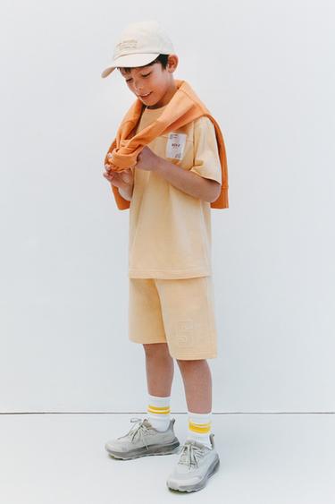 LABELLED JOGGING T-SHIRT - Light orange by Zara - Image 5