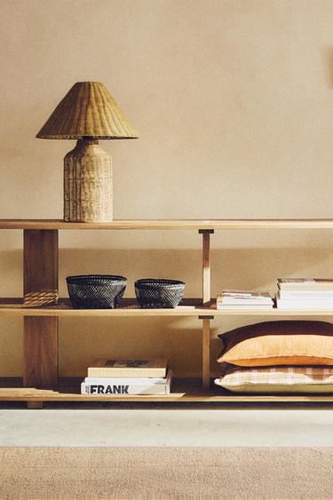 ELM WOOD SHELVING UNIT WITH THREE SHELVES - Light beige by Zara - Image 6