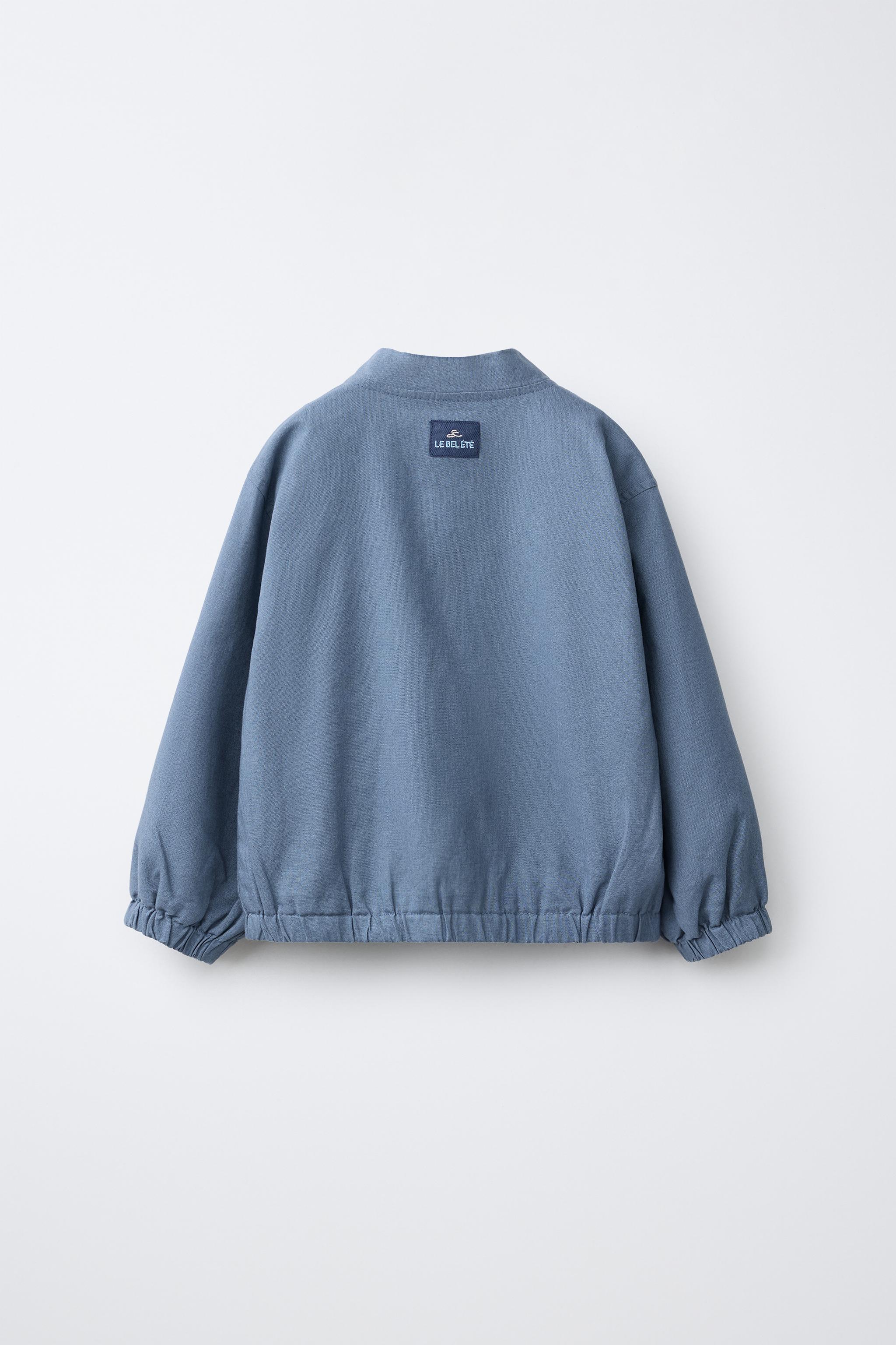 COTTON LINEN BOMBER JACKET