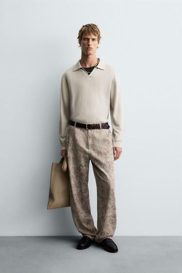 PANTALONS RELAXED FIT AMB ESTAMPAT ABSTRACTE - Estampat de Zara